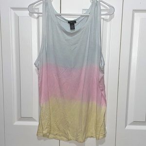 Rue21 pastel dip-dyed tank top